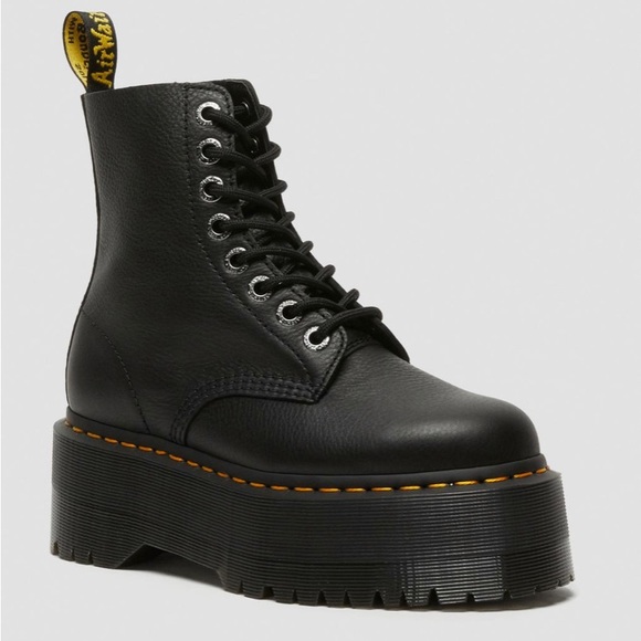 NEW DR MARTENS 1460 PASCAL MAX LEATHER PLATFORM BOOTS - Picture 2 of 10